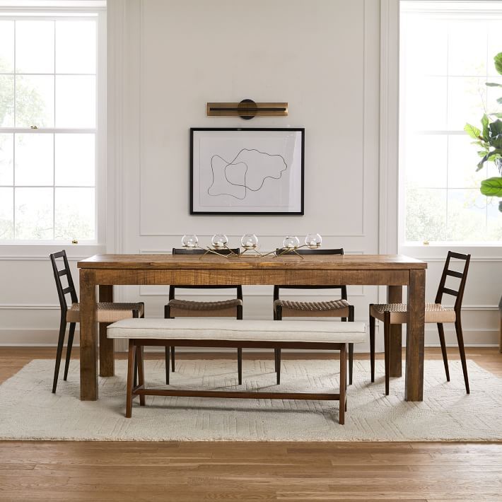 Mid-Century A-Frame Dining Bench (52") | West Elm (US)