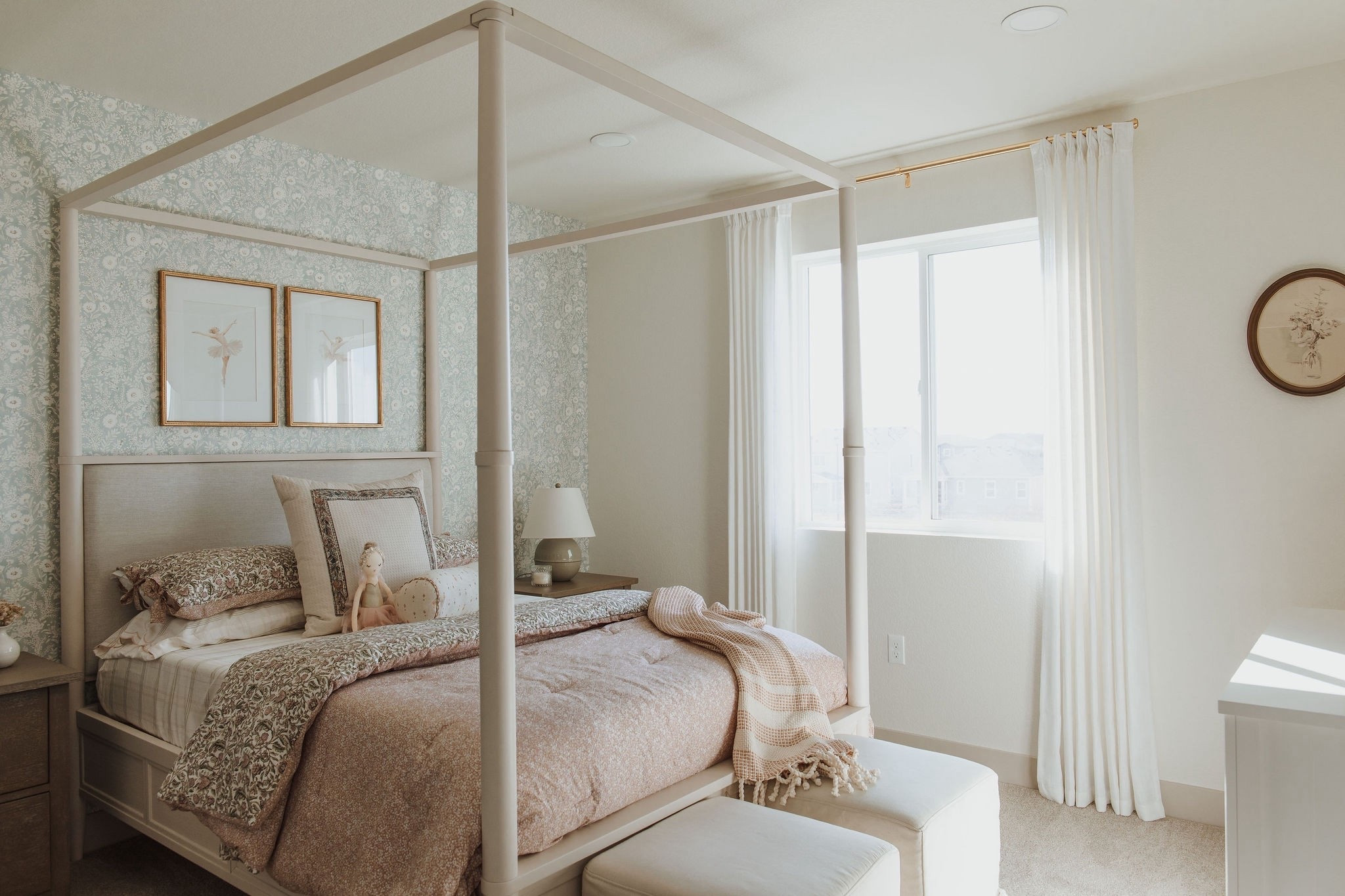 This little girls room is so sweet. The floral patterns, the soft colors and textures. 

#LTKFindsUnder100 #LTKHome #LTKKids