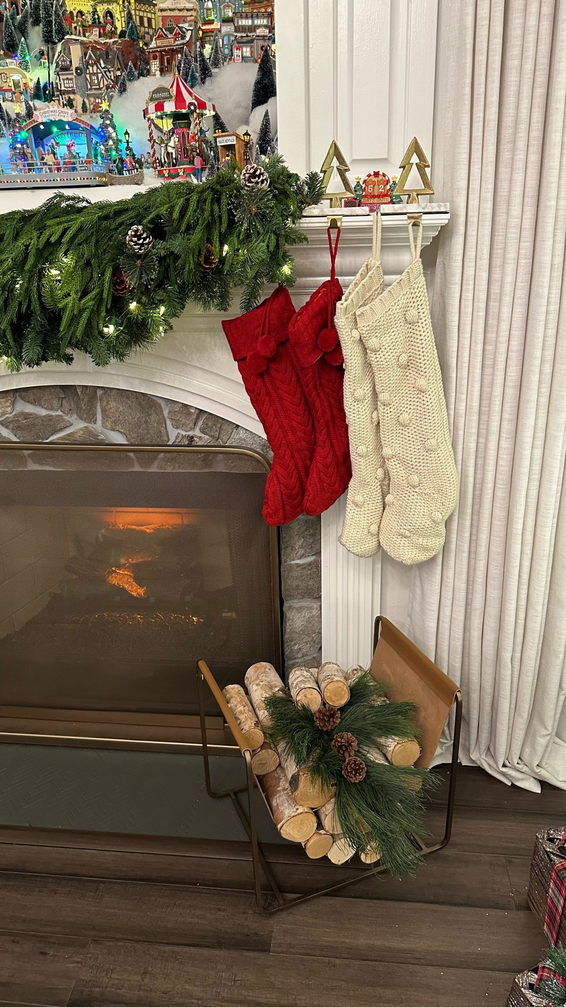 Christmas mantle decor 

Christmas stockings// garland// birch logs // leather log holder// stocking holder// holiday decor //

#LTKHolidaySale #LTKHoliday #LTKhome