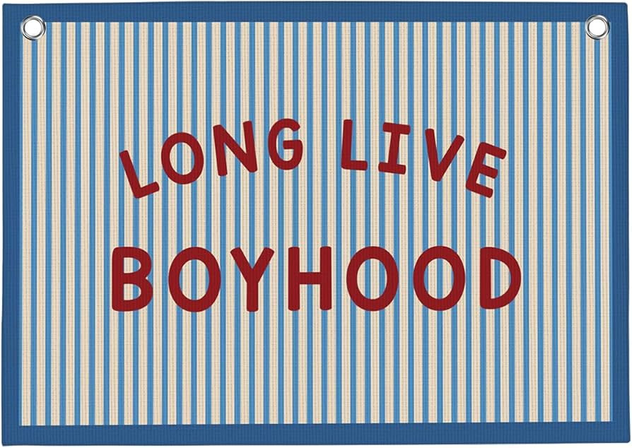 Long Live Boyhood Boys Room Playroom Wall Decor Vintage Sports Decor for Nursery Playroom Kids Be... | Amazon (US)