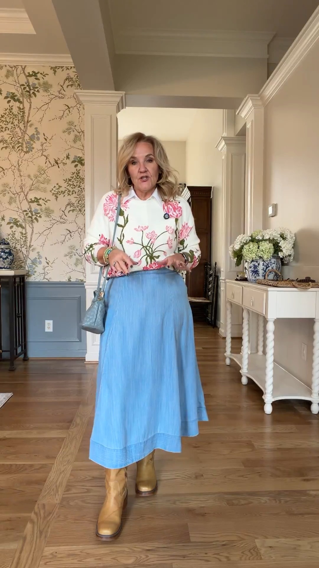 I love this brand. Always feminine. Always a great price point. 
The details here are stunning. Embroidery, gifts, pique and the colors! 
Skirt size 8
Everything else is size medium. The knit pants run big. Consider sizing down. 

Linking my shoes and jewelry too. 25% off Allie & Bess code NANETTE25

Florida outfits, vacation outfits, Snowbird outfits, retiree outfits denim skirt, embroidered top vacation dress travel, set southern style @belk

#LTKOver40 #LTKFindsUnder100 #LTKFindsUnder50