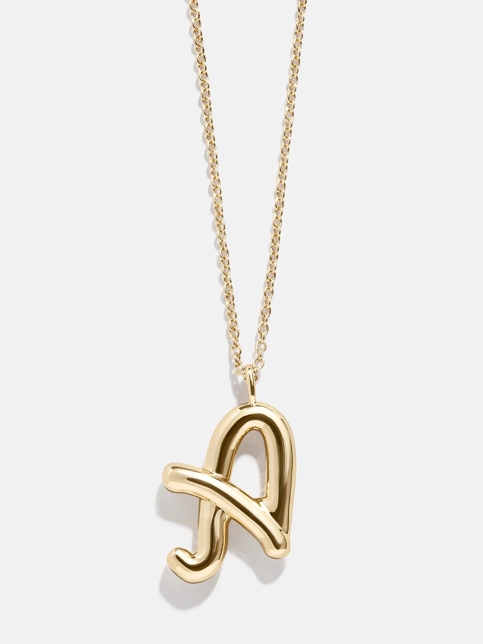 Bubble Script Initial Necklace - Gold | BaubleBar (US)