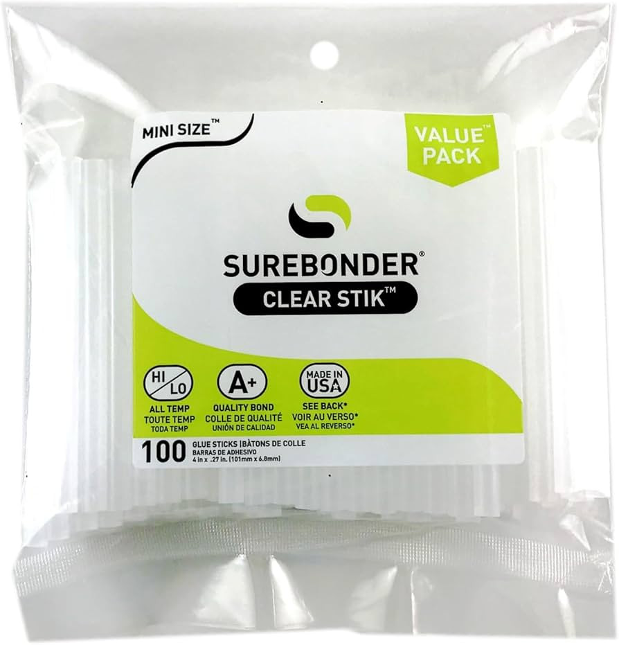 Surebonder DT-100 Made in the USA All Purpose Stik-Mini Glue Sticks-All Temperature-5/16"D, 4"L H... | Amazon (US)