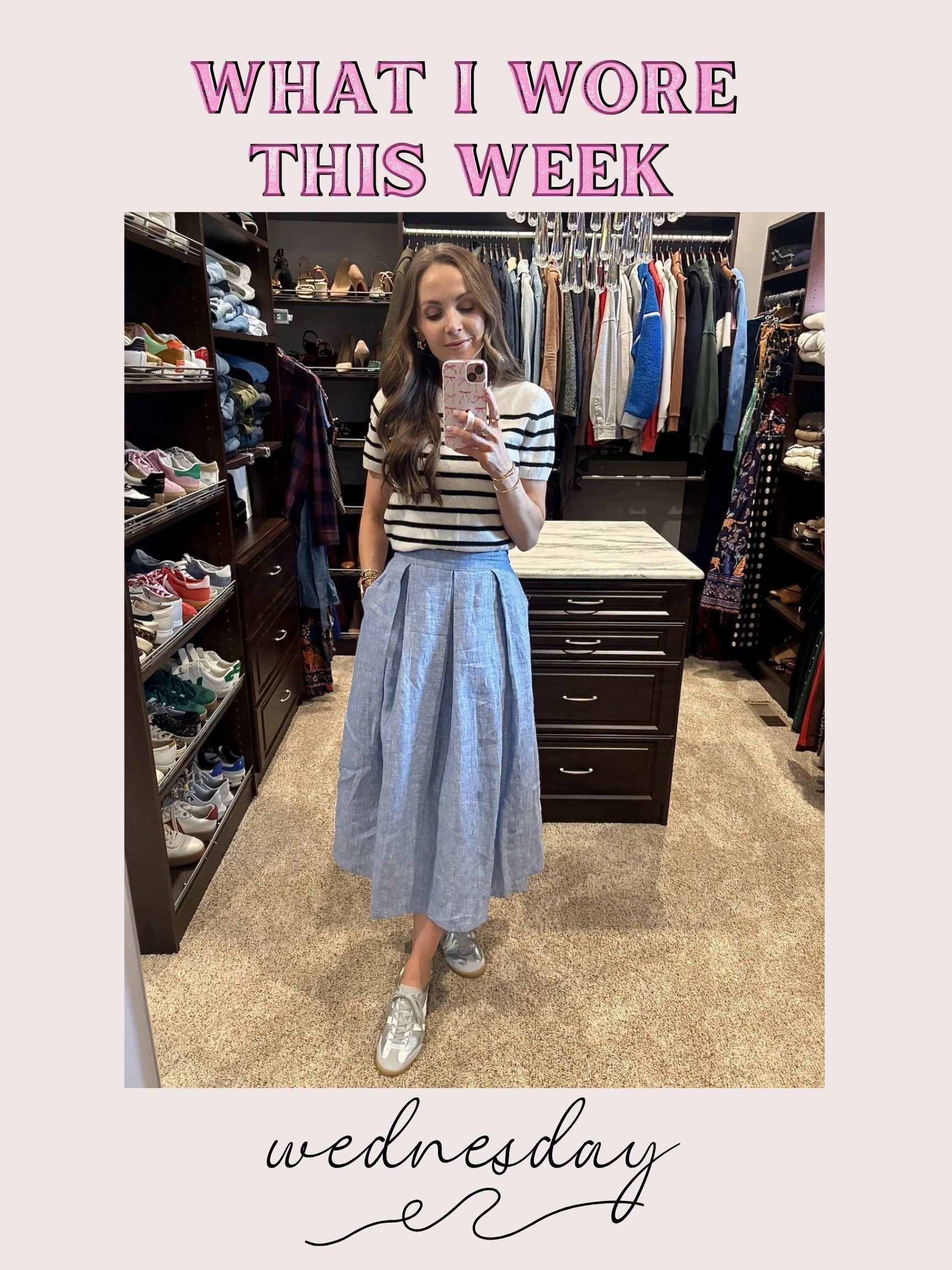 Wednesday ootd with elevated spring @boden skirt + silver sneakers 

#LTKSeasonal #LTKStyleTip