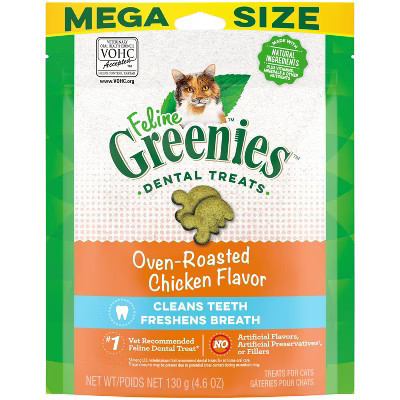 Greenies Dental Cat Treats Oven-Roasted Chicken - 4.6oz | Target