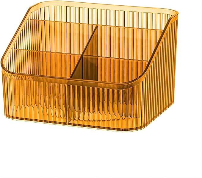 DASITON Large Capacity Makeup Brush Holder,5 Slot Makeup Brush Cup,Vintage striped Make Up Brush ... | Amazon (US)