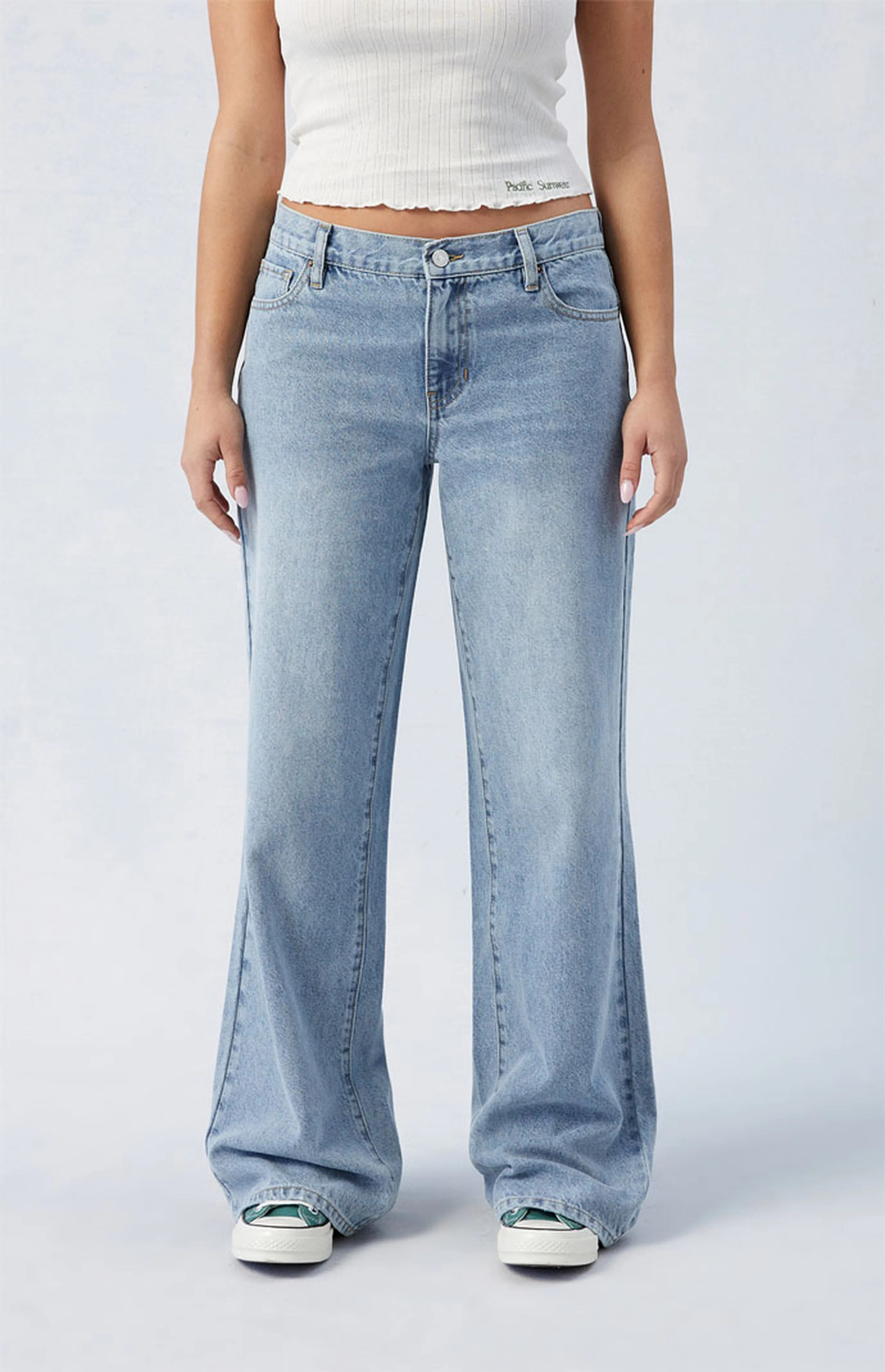PacSun Medium Indigo Parker Extreme Baggy Jeans | PacSun