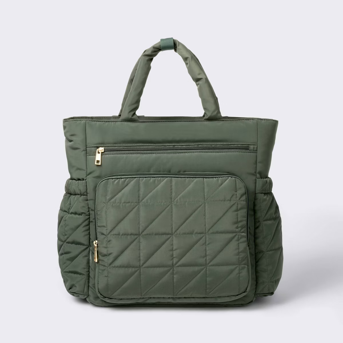 Quilted Diaper Backpack Tote - Green - Cloud Island™ | Target