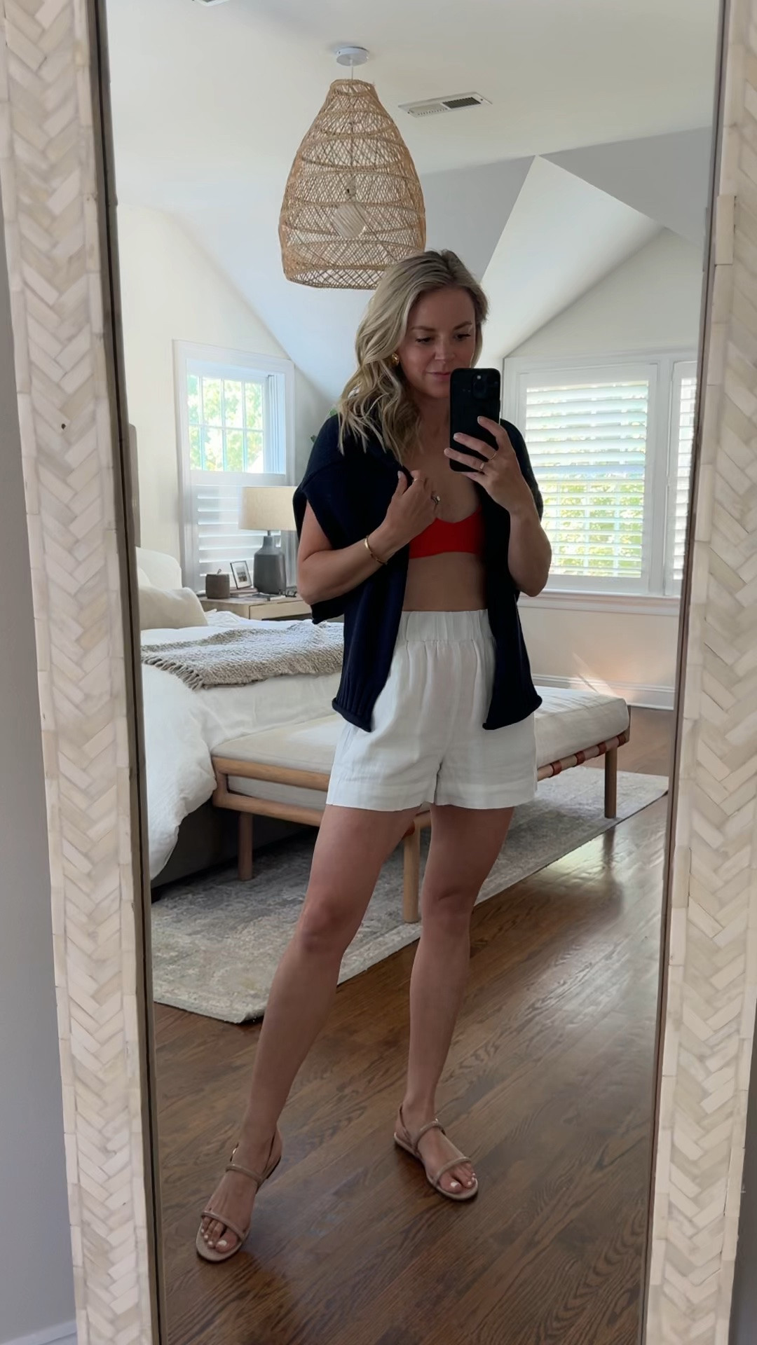 My favorite swimsuit now comes in red!! I find the style very flattering and love the sculpting material. And don’t miss out on everyone's favorite roll neck sweater in the cutest print for summer. 
-small swim
-small sweater
-XS shorts
-sandals tts
@Jcrew #injcrew #ad

#LTKmomlife #LTKgrwm #LTKSwim