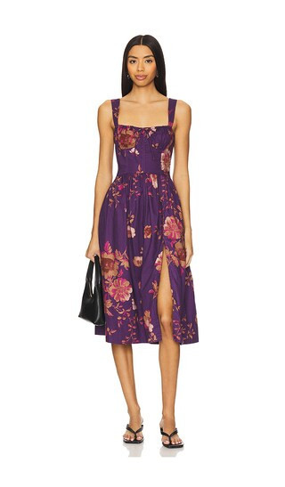 Free People Laters Baby Midi Dress in Purple. - size XS | Revolve Clothing (Global)
