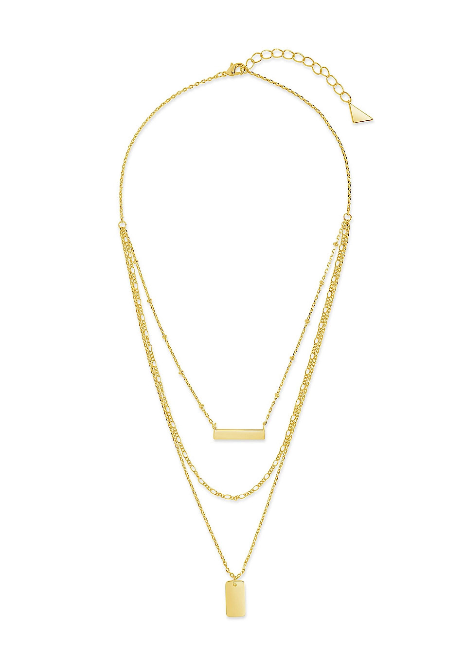 Triple Layered Bar Necklace | Maurices