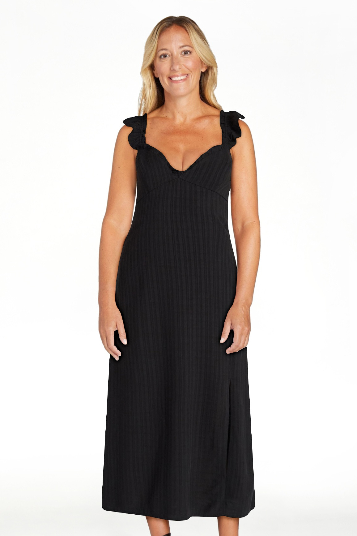 No Boundaries Maxi Dress with Flutter Sleeves, Women's XXS-XXL | Walmart (US)