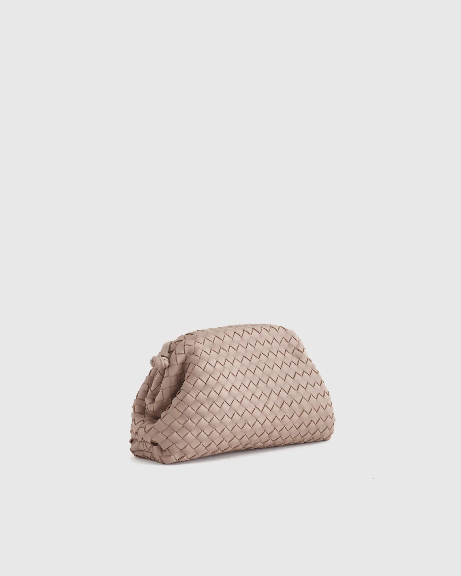 Italian Leather Handwoven Pouch Crossbody Clutch | Quince