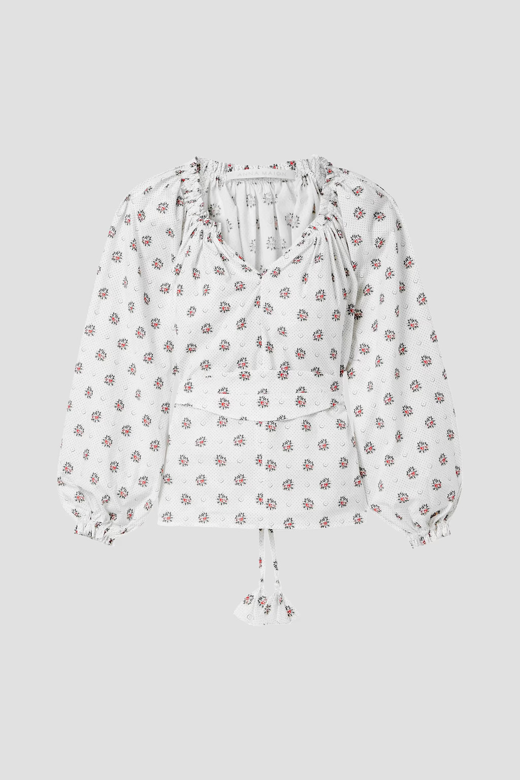 Bardot belted floral-print cotton-poplin blouse | The Outnet (UK and Europe)