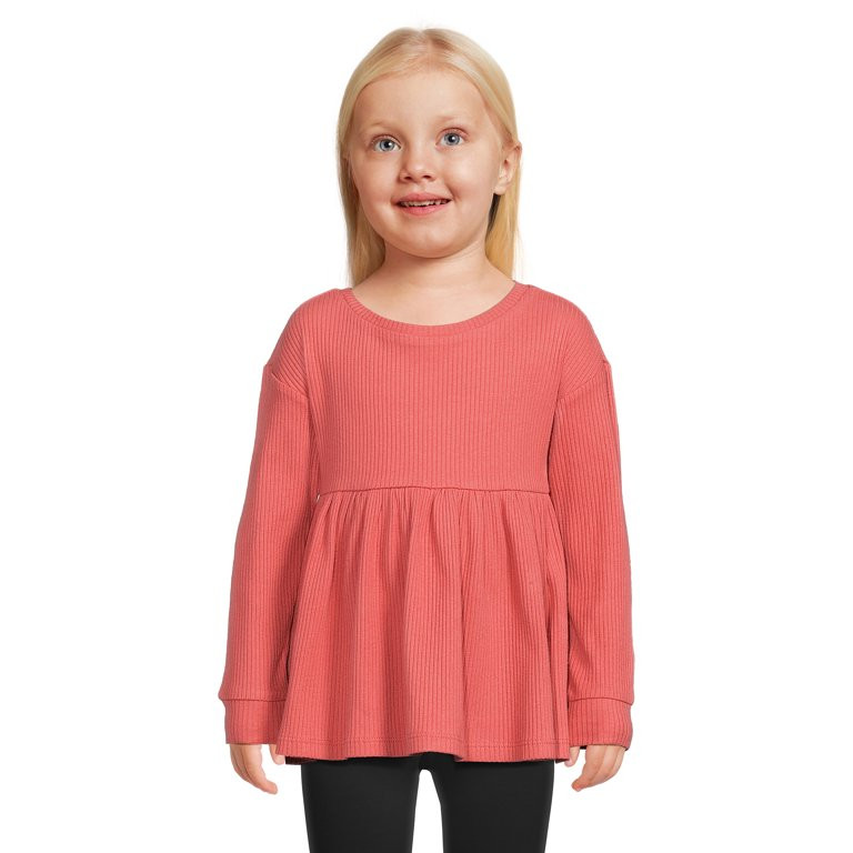 easy-peasy Toddler Girl Long Sleeve Babydoll Top, Sizes 12 Months-5T - Walmart.com | Walmart (US)