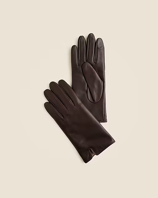 Leather tech-touch gloves | J. Crew US