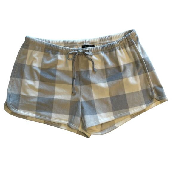 Cynthia Rowley Pajama Shorts Womens Small Gray Buffalo Plaid Super Soft PJ Sleep | Poshmark