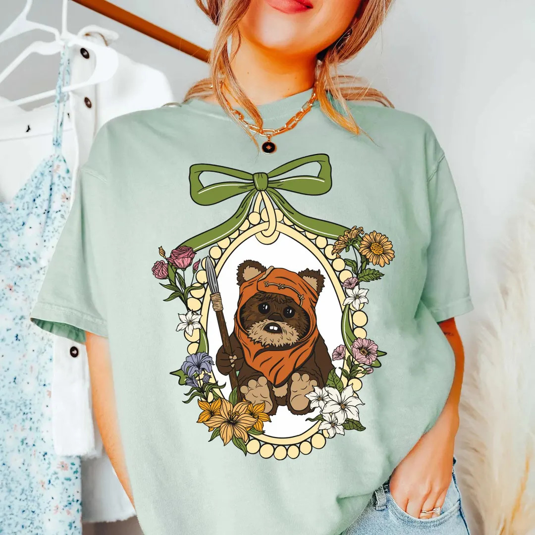 Funny Wicket Ewok Endor Yub Nub Floral T-shirt, Disney Star Wars Day 2025 Shirt, Galaxy's Edge Tr... | Etsy (US)