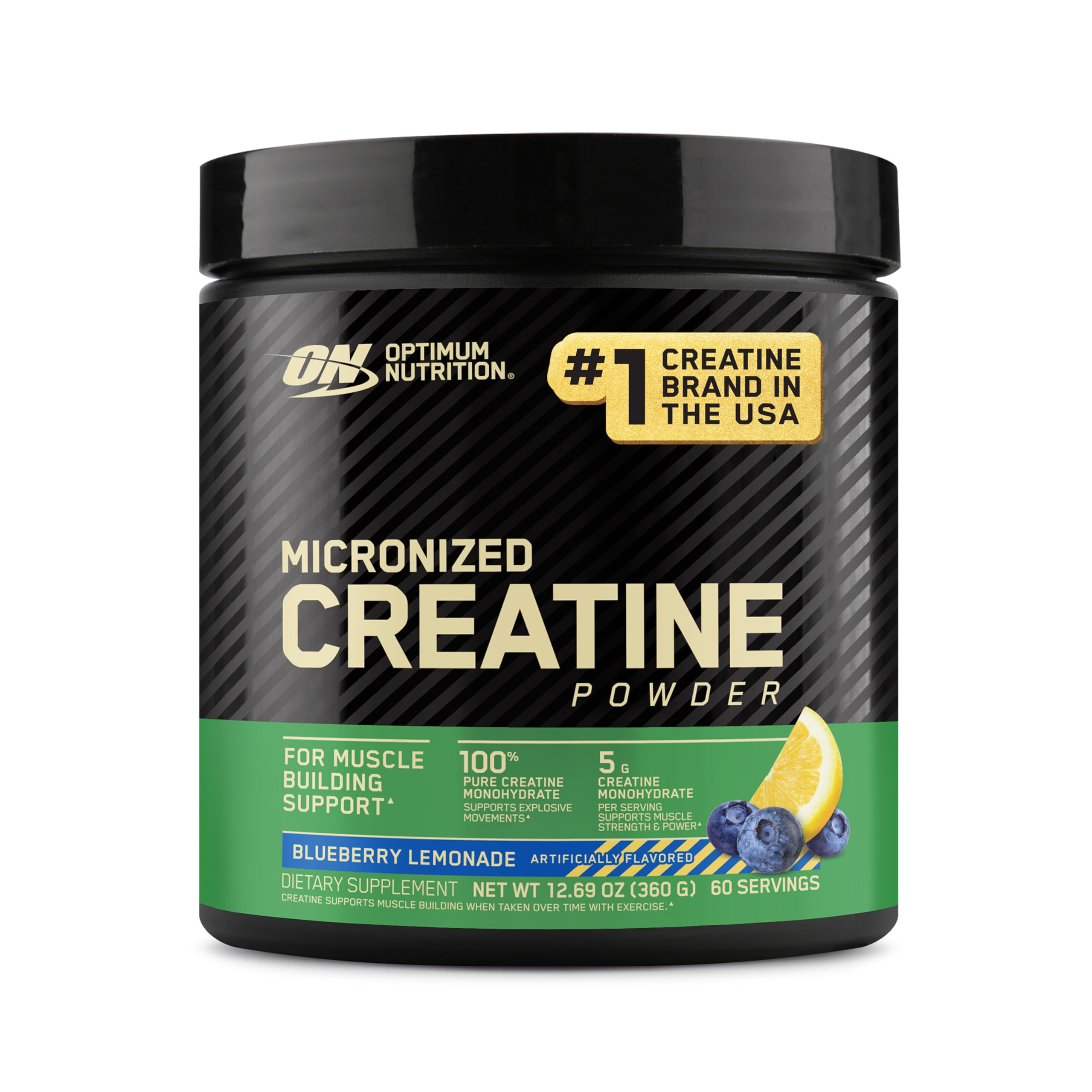 Optimum Nutrition Micronized Creatine Monohydrate Powder, Blueberry Lemonade Creatine, 60 Serving... | Amazon (US)