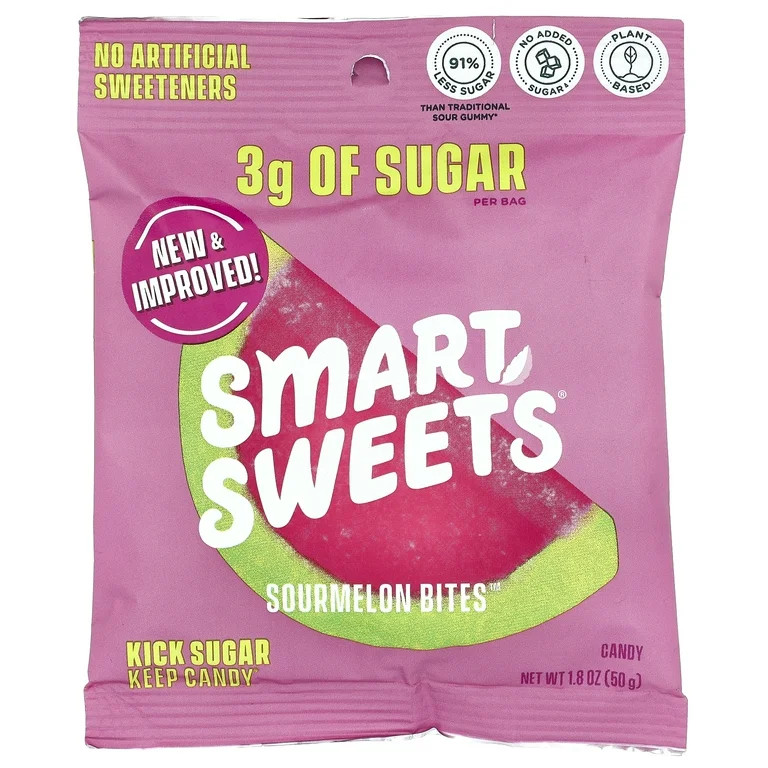 SmartSweets Plant-Based Sourmelon Bites Candy 1.8 oz | Walmart (US)