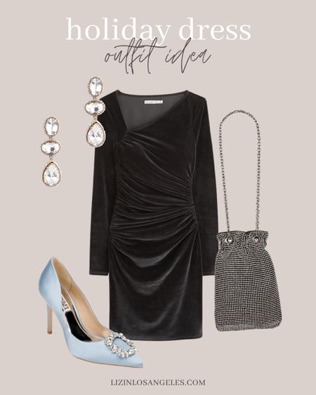 Looking for a way to set yourself apart from the sea of red, sequins and LBD's at your holiday parties this season? 

This holiday dress outfit idea will set you apart this holiday. This asymmetric holiday dress is velvet styled with gorgeous heels with Crystal embellishments, handmade crystal drop earrings, and crystal embellished should strap bag. 



#LTKstyletip #LTKHoliday