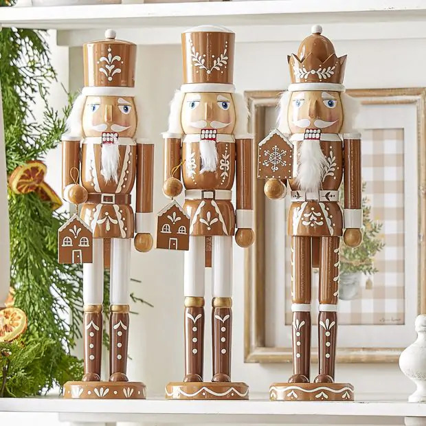 Holiday Gingerbread Nutcracker Set of 3 | Antique Farm House
