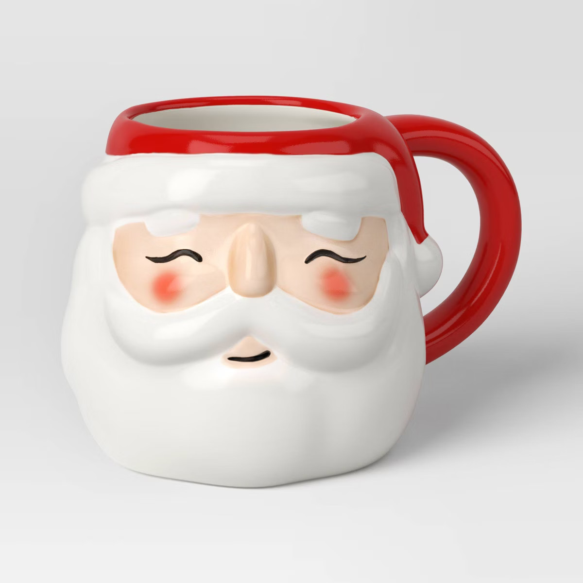 20oz Christmas Earthenware Figural Santa Mug - Wondershop™ | Target