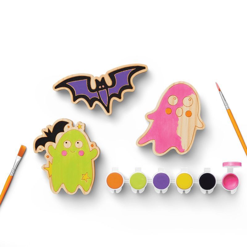 Halloween Paint-Your-Own Wood Ghosts and Bat Kit - Mondo Llama™ | Target