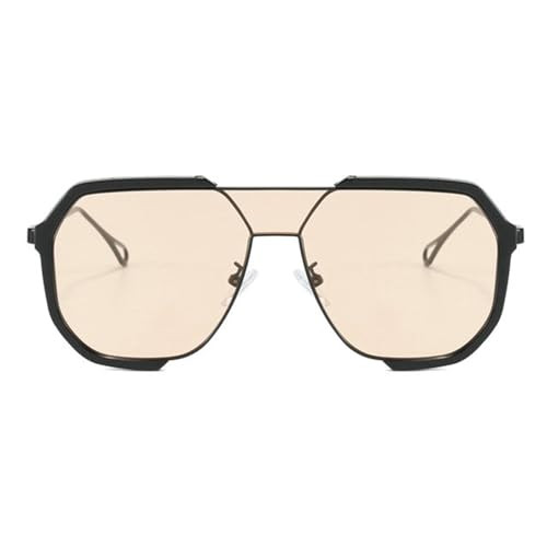 willochra Fashion Oversized Square Women Sunglasses Vintage Punk Men Outdoor Eyewear Shades UV400 (Champagne) | Amazon (US)