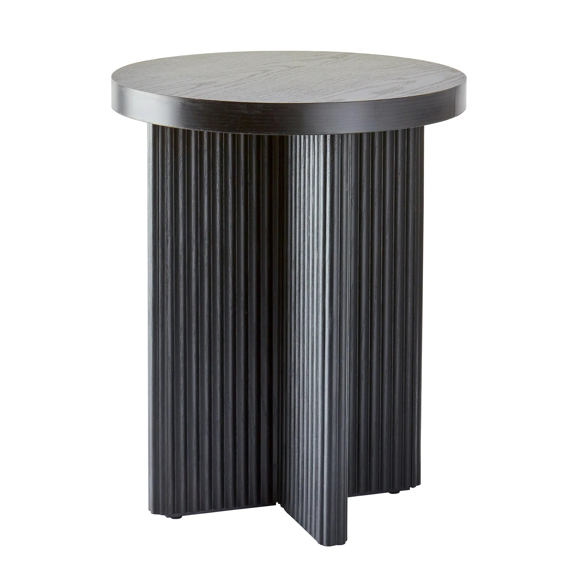 Better Homes & Gardens Lillian Fluted End Table, Black | Walmart (US)