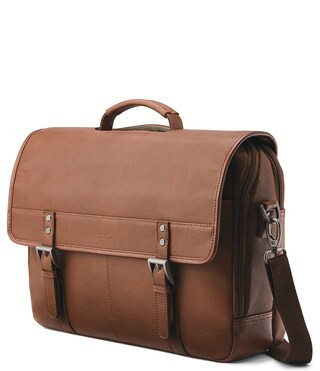 Classic Leather Flapover Briefcase | Dillard's