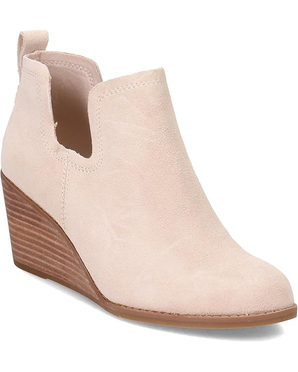 TOMS Womens Kallie Cow Print Casual Boots Ankle Mid Heel 2-3" - Beige | Amazon (US)