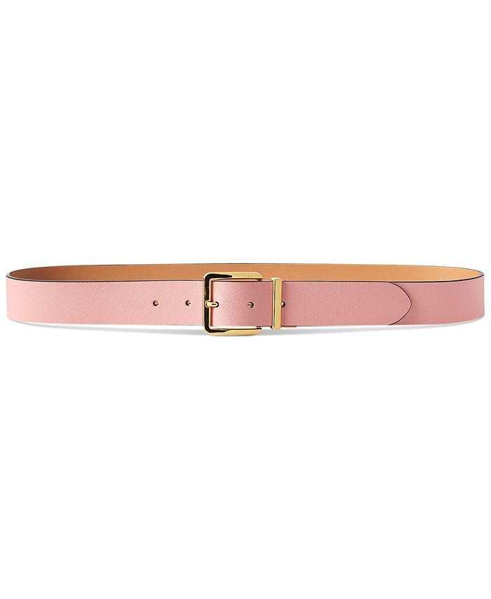 Lauren Ralph Lauren Reversible Crosshatch Leather Belt & Reviews - Belts - Handbags & Accessories... | Macys (US)