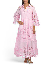 Long Sleeve Eyelet Maxi Dress | Casual Dresses  | Marshalls | Marshalls