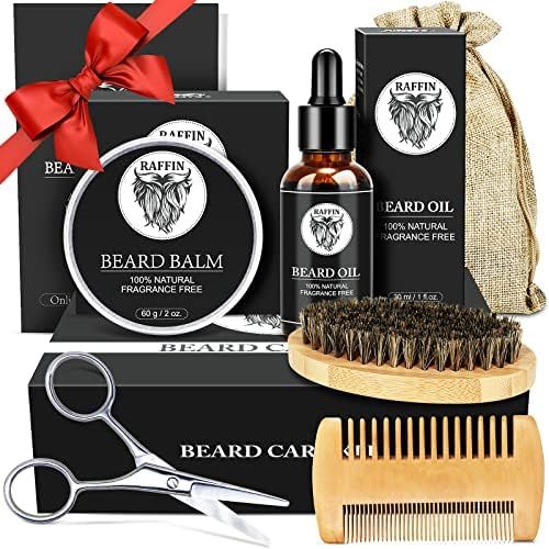 Christmas Gifts for Men - Beard Kit Gifts Set for Men with Beard Oil, Beard Balm, Beard Brush, Co... | Amazon (US)