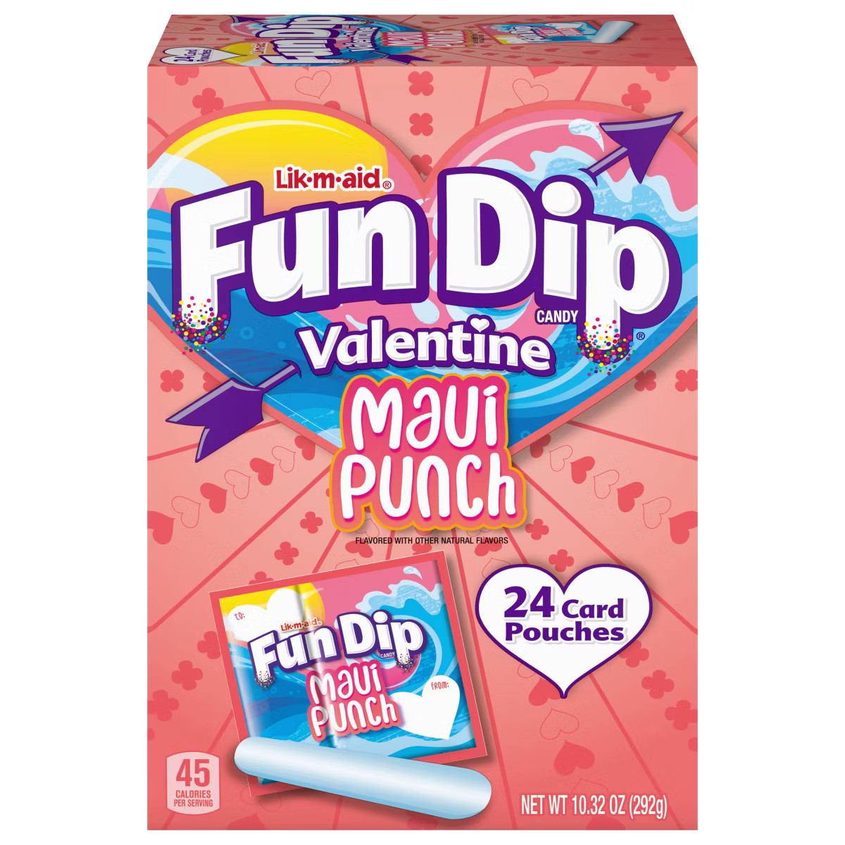 LIK-M-AID Valentine's Fun Dip Maui Punch Carton - 10.32oz/24ct | Target