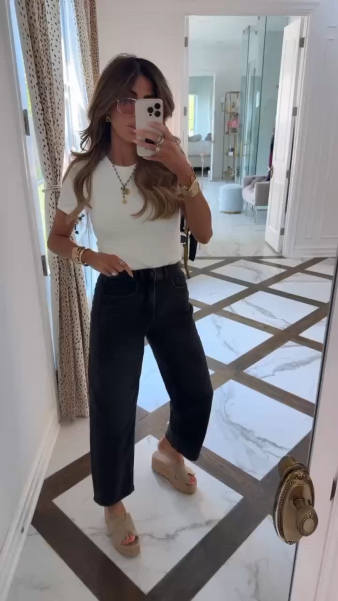 This is the comfiest everyday fall outfit idea! I am wearing a size small in this Spanx tee and a size XS in these barrel jeans. 🤍

Spanx, Spanx outfit, Spanx Naked Tee, Spanx Barrel Jeans, Jeans, Fall outfits, Leggings, Lounge Set, Travel outfit, Emily Ann Gemma

#LTKStyleTip #LTKSeasonal