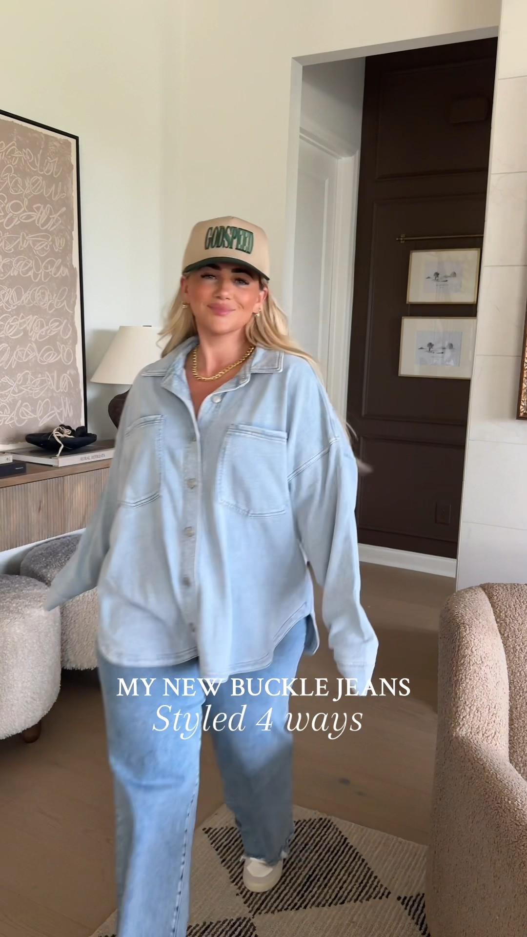 Wearing a 32 in the jeans & large in all tops! 🫶🏼