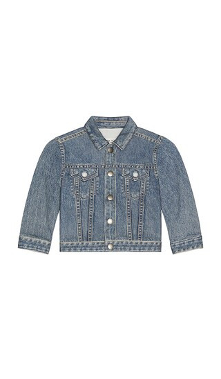 Rag & Bone Mini Miramar Trucker Jacket in Blue. - size 2 | Revolve Clothing (Global)