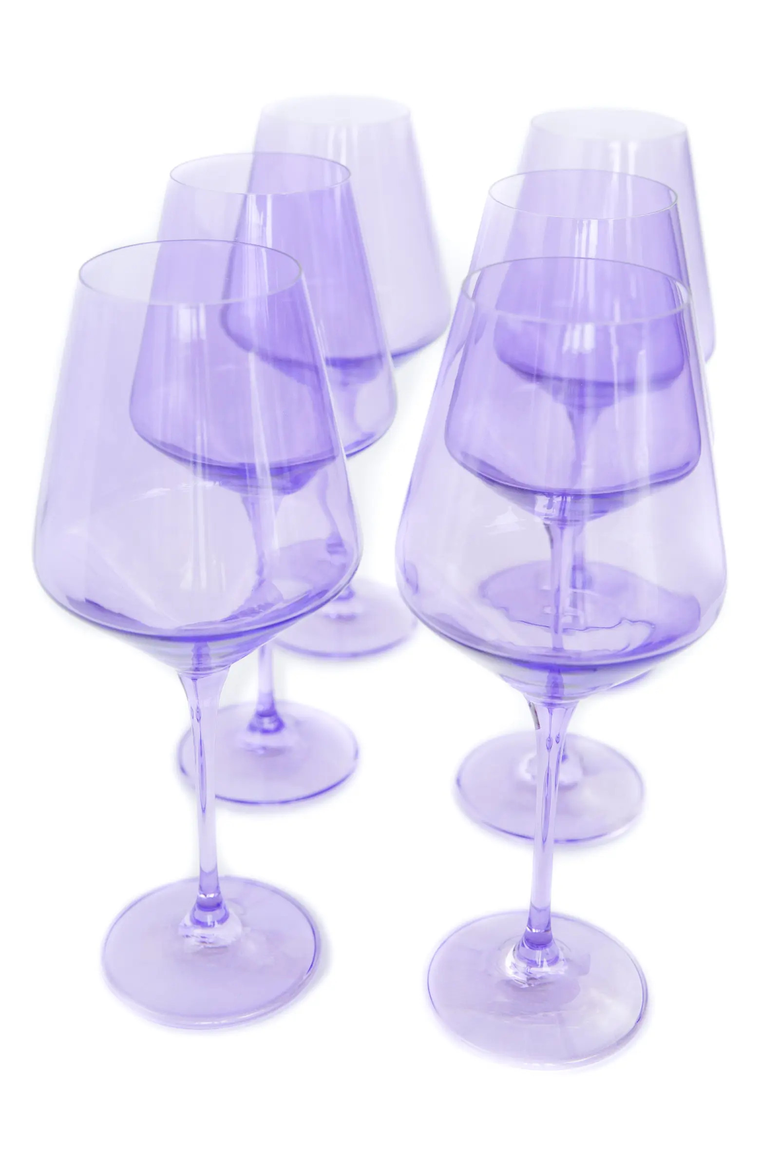 Estelle Colored Glass Set of 6 Stem Wineglasses | Nordstrom | Nordstrom