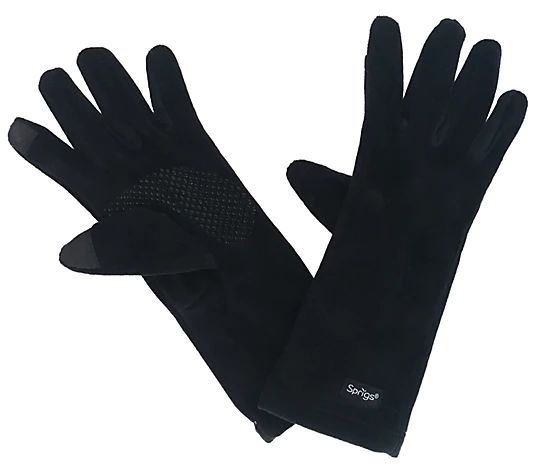 Sprigs Velvet Texting Gloves with 4-Way Stretch - QVC.com | QVC
