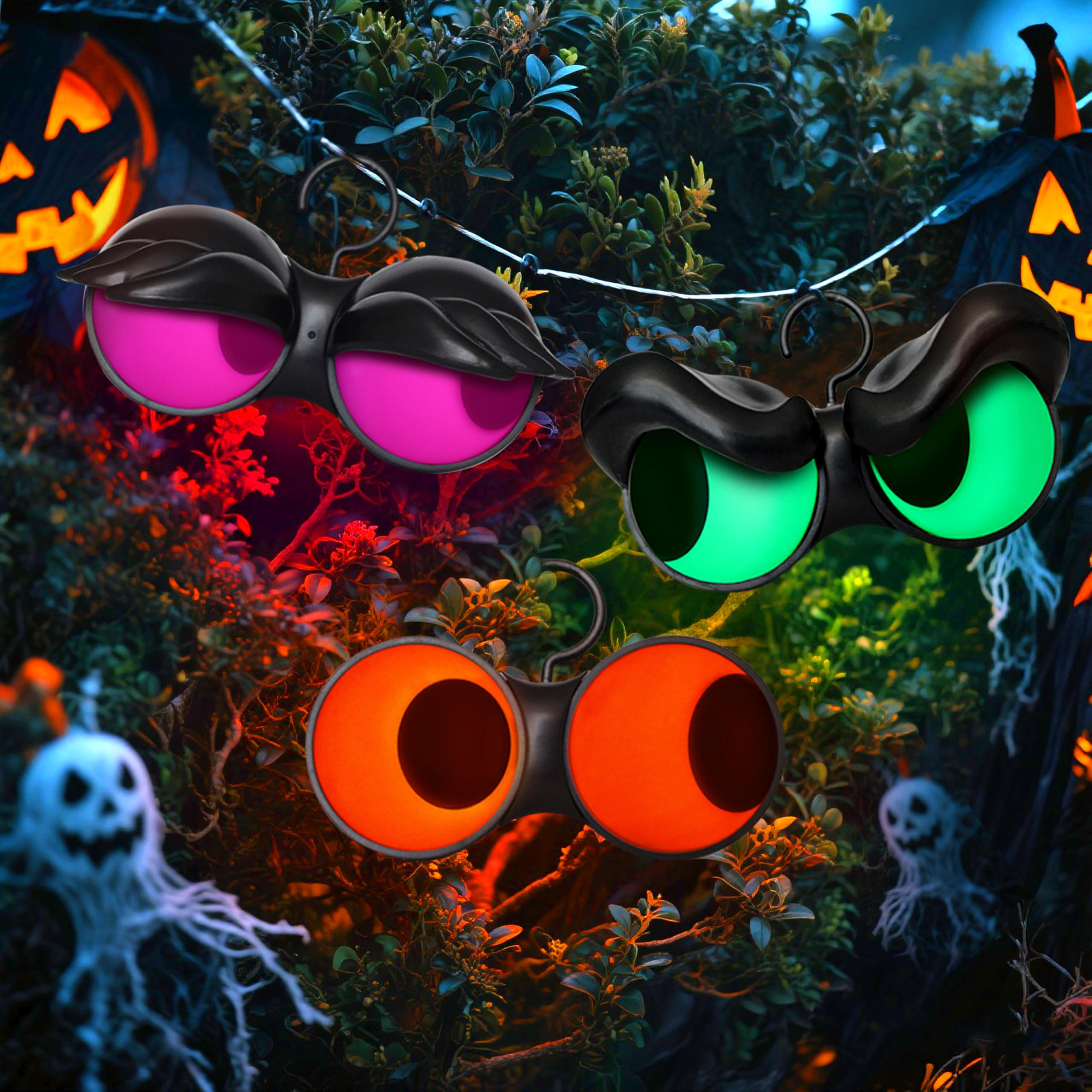 Joiedomi 3 Pack Halloween Decorations Indoor Flashing Peeping Eyes Lights with Timer, Halloween G... | Amazon (US)