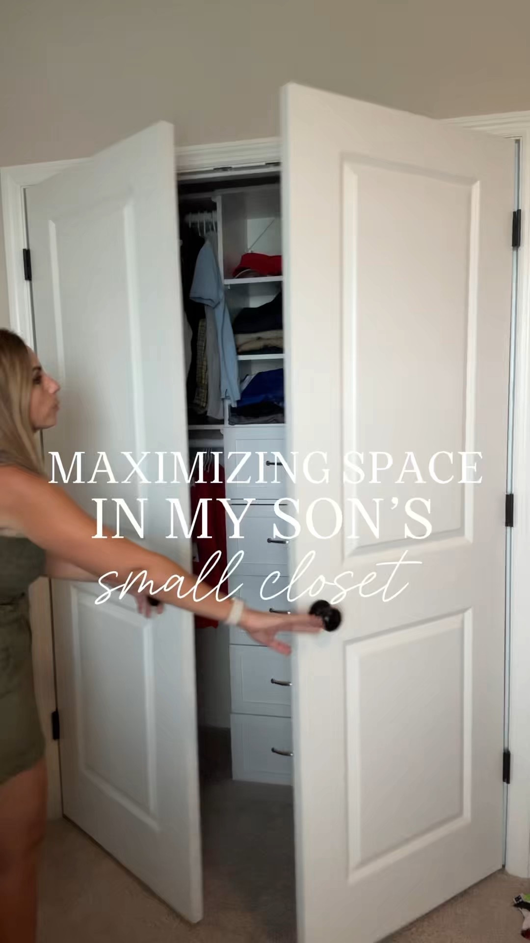 Maximizing Space in my sons’ Small Closet
 Closet makeover complete! ✅ 

This was my first time using a ClosetMaid system—and honestly? I was impressed. It’s affordable, beginner-friendly, and gave us a built-in, custom look without the custom price tag. Full tutorial is saved in my highlights!

My boys share a room AND a closet... so I needed something practical and durable. And of course, everyone keeps saying: “The boys are just going to destroy it anyway.” 😅 Well—let’s see how long it lasts. A mom can dream, right?

What I Used:
* (1) ClosetMaid 4–9 ft W x 6.85 ft H Wood Closet System – on sale for $99 through July 31st!
* (5) 16” Drawers
* (2) Extra shelf boards
* (4) Side brackets
* (4) Alloy rod supports / end caps (optional)
* (1) Vinyl-wrapped wood closet rod (optional)

🛠️ Note: The included metal rod was too long for our narrow closet, so I swapped it for a wood one—it was easier to cut to size!

💸 Total Cost: $541.12
 If you skip the optional rod + supports (since the kit includes metal rods and brackets), you could recreate this setup for around $478.

#ClosetMakeover #DIYCloset #SharedRoomSolutions #BoysRoomDecor #ClosetOrganization #SmallSpaceLiving #BudgetFriendlyHome #ClosetMaid #ClosetSale #lowesfinds #lowespartner #lowesproject #affiliatelink

#LTKHome #LTKSaleAlert #LTKFamily
