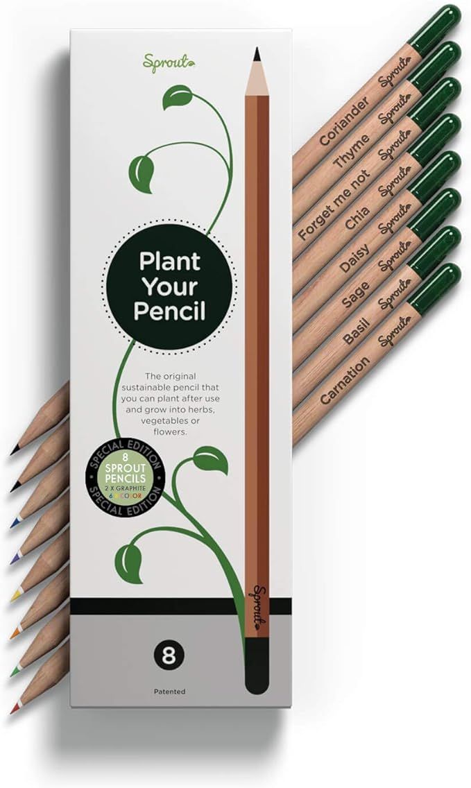 Sprout Wood-Cased Pencils | Colored & Graphite | Mix Edition | HB Pre-Sharpened Plantable Wooden ... | Amazon (US)