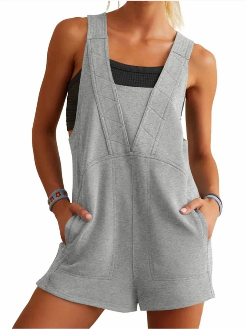 Summer Casual Romper Sleeveless Athletic Short Jumpsuit Workout Loose Fit Outfits | Walmart (US)