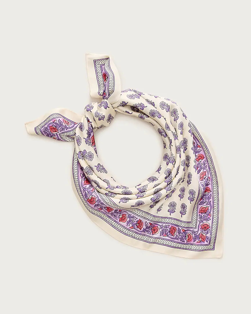 Printed silk scarf | J. Crew US