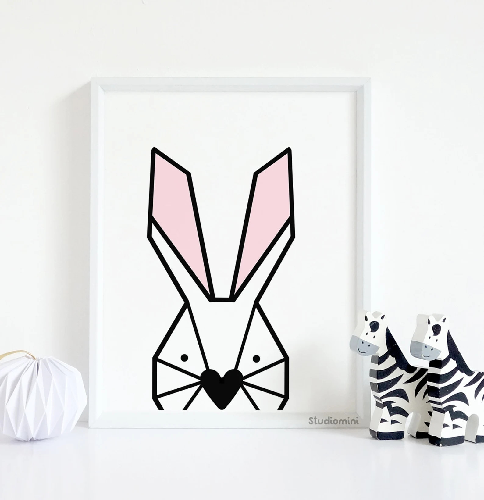 Geometric BUNNY , geometric bunny print, minimalist poster, bunny art, geometric animal, geometri... | Etsy (US)