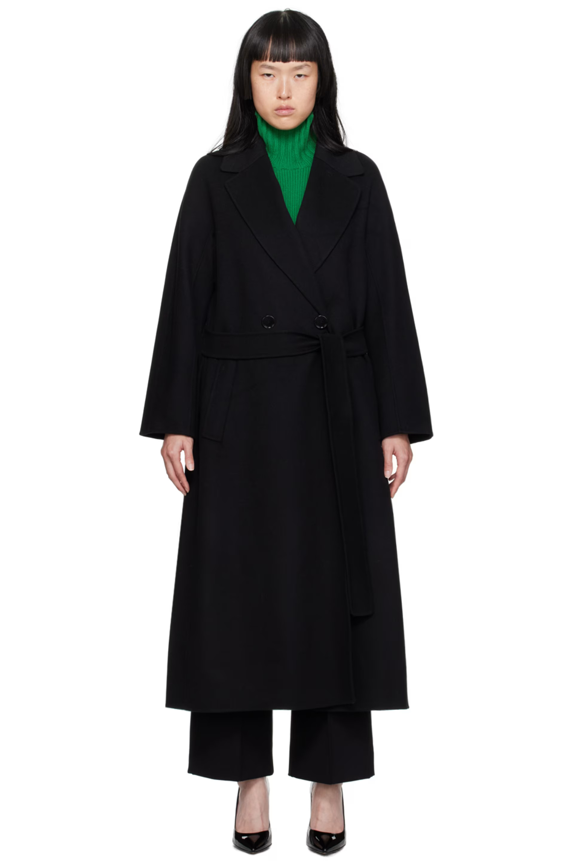 S Max Mara - Black Eliot Coat | SSENSE