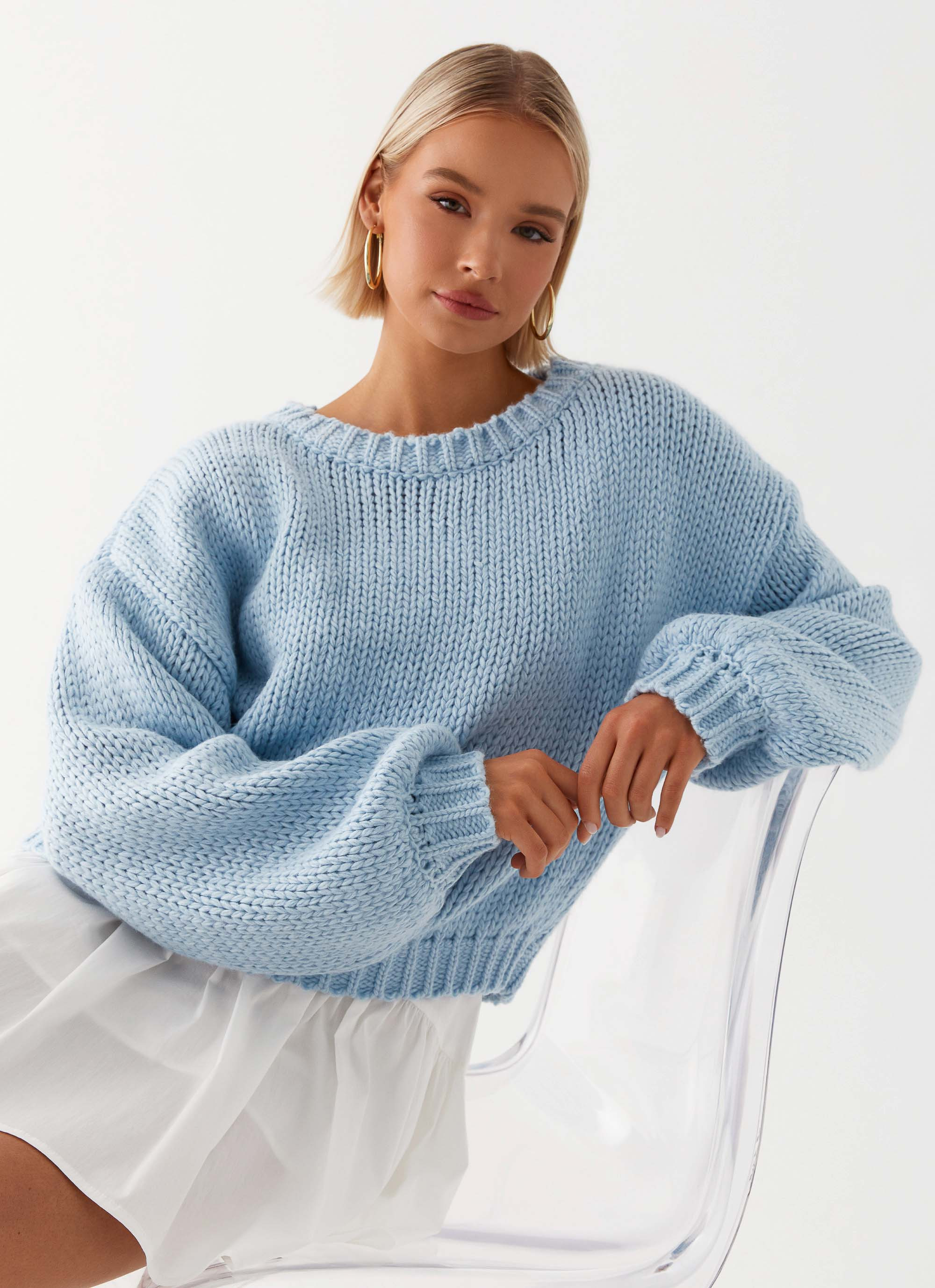 Costella Knit Sweater - Blue | Peppermayo (Global)