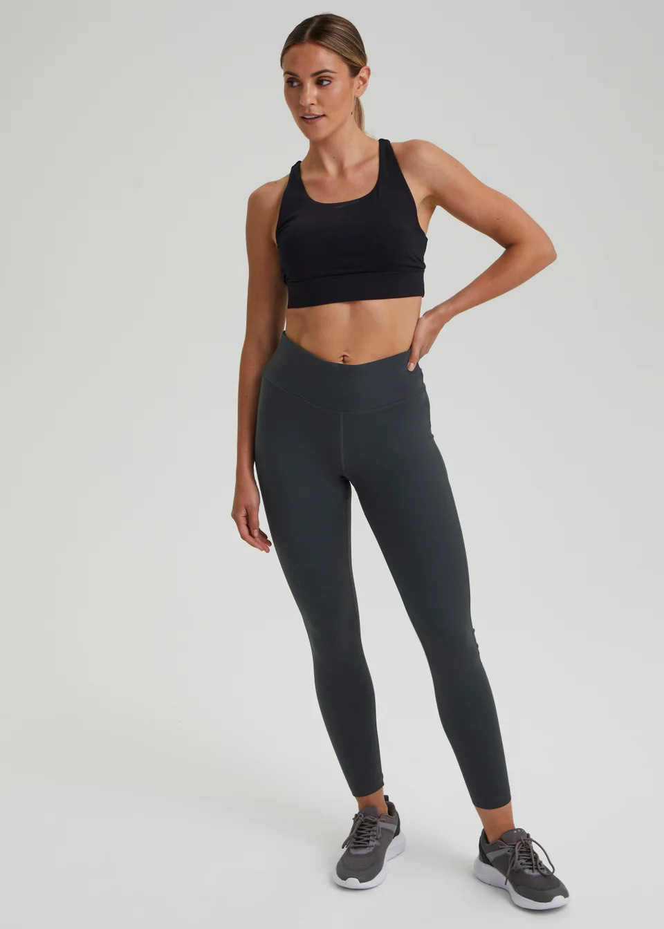 Souluxe Charcoal Sports Leggings (Long Length) - Size 10 | Matalan (UK)